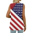thumbnail image 6 of SELONE American Flag Tank Tops for Women Star Striped Fashion Holiday Festive Wear Outfits Red M, 6 of 7
