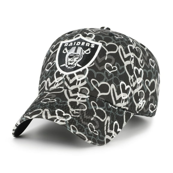 Girls Preschool '47 Black Las Vegas Raiders Mural Clean Up Adjustable Hat