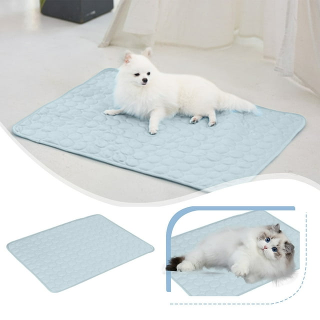 Fiudx Tapete de Hielo para Perros, Almohadilla de Gel Autofrío, a Prueba de Fugas y Resistente a Arañazos, Refrescante para Mascotas En Verano, para Uso Doméstico y de Viaje, Tela de Malla Suave, Tam