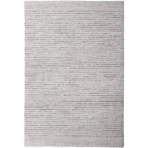 Granada Lola Olefin Shag Ivory/ Charcoal Stripe Area Rug