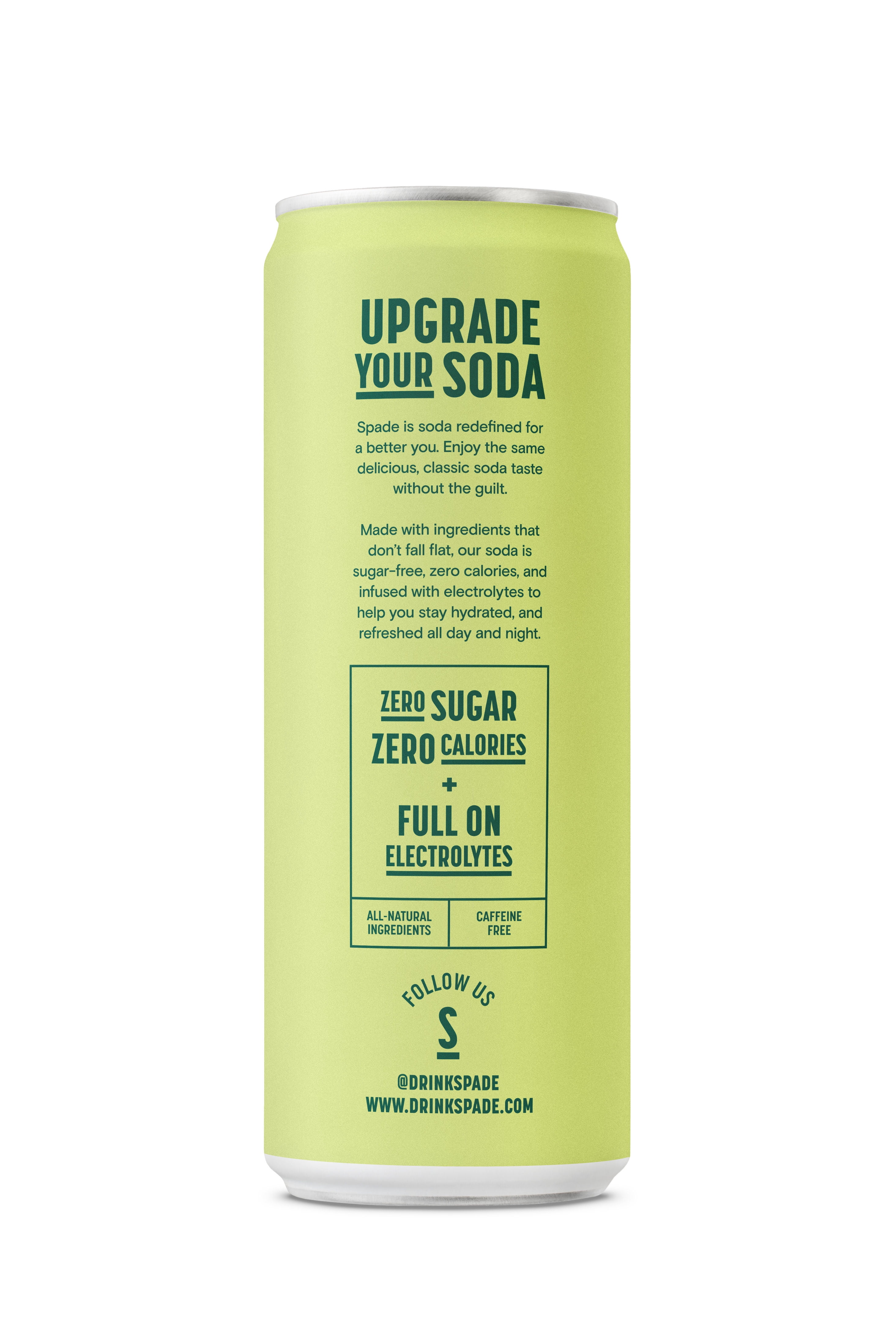 Spade Yuzu Lime Soda - Premium All-Natural, 0 Sugar, 0 Calorie, Electrolyte, Healthy Non GMO