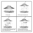 thumbnail image 4 of Alimentador de mascotas Reutilizable Reutilizable Llena Llena Animales salvajes Cause Birdfeeder Plataforma Plataforma Estación de Alimentación Casa al aire libre Techo Azul Inevent HA012403-01B, 4 of 7