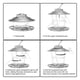 thumbnail image 4 of Alimentador de mascotas Reutilizable Reutilizable Llenuneable Animales salvajes Patio trasero Cause Birdfeeder Plataforma Estación de alimentación Casa al aire libre Techo verde Inevent HA012403-02B, 4 of 7