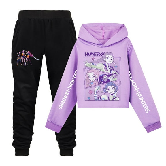 Girls Outfits & Set Children's Kids Girl's Hoodie Long Sleeve Soft Pullovers Sweatshirt Top and Pants Set Outfit