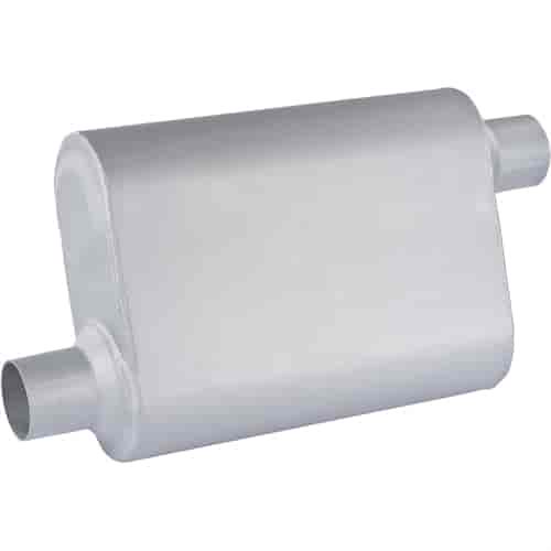 JEGS 30212 Chambered DeepTone Muffler 2.250 in. Offset Inlet / Offset