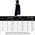 thumbnail image 2 of Pantalones Conjunto de pantalón de 2 piezas para mujer Conjunto de ropa de salón estilo bohemio de pierna ancha para mujer (Negro XL) Kuymtek Negro T XL para Mujer, 2 of 6