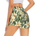 thumbnail image 3 of Bixox Women's Lilies Flowers pattern 2 in 1 Running Shorts - Lightweight Athletic Workout Gym Yoga Shorts Liner with Pockets - Large, 3 of 7