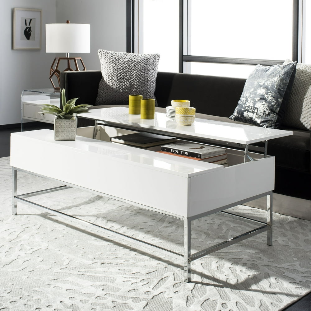 Safavieh Carolina Contemporary LiftTop Coffee Table, White Lacquer