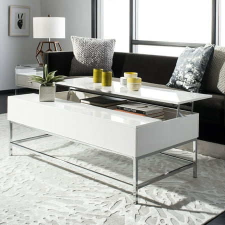 white laquer coffee table