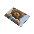 thumbnail image 3 of FCXZI Outdoor Door Mat Anti Slip Happy Bear Door Mat With Rubber Welcome Mat Backing Quick Drying Entrance Mat Outdoor Front Mat Patio Floor Mat 24x16in, 3 of 5