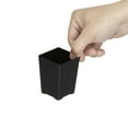 thumbnail image 6 of Mini Serve 4 oz Square Black Plastic Tall Quadrato Cup - 2" x 2 3/4" x 2" - 100 count box, 6 of 11