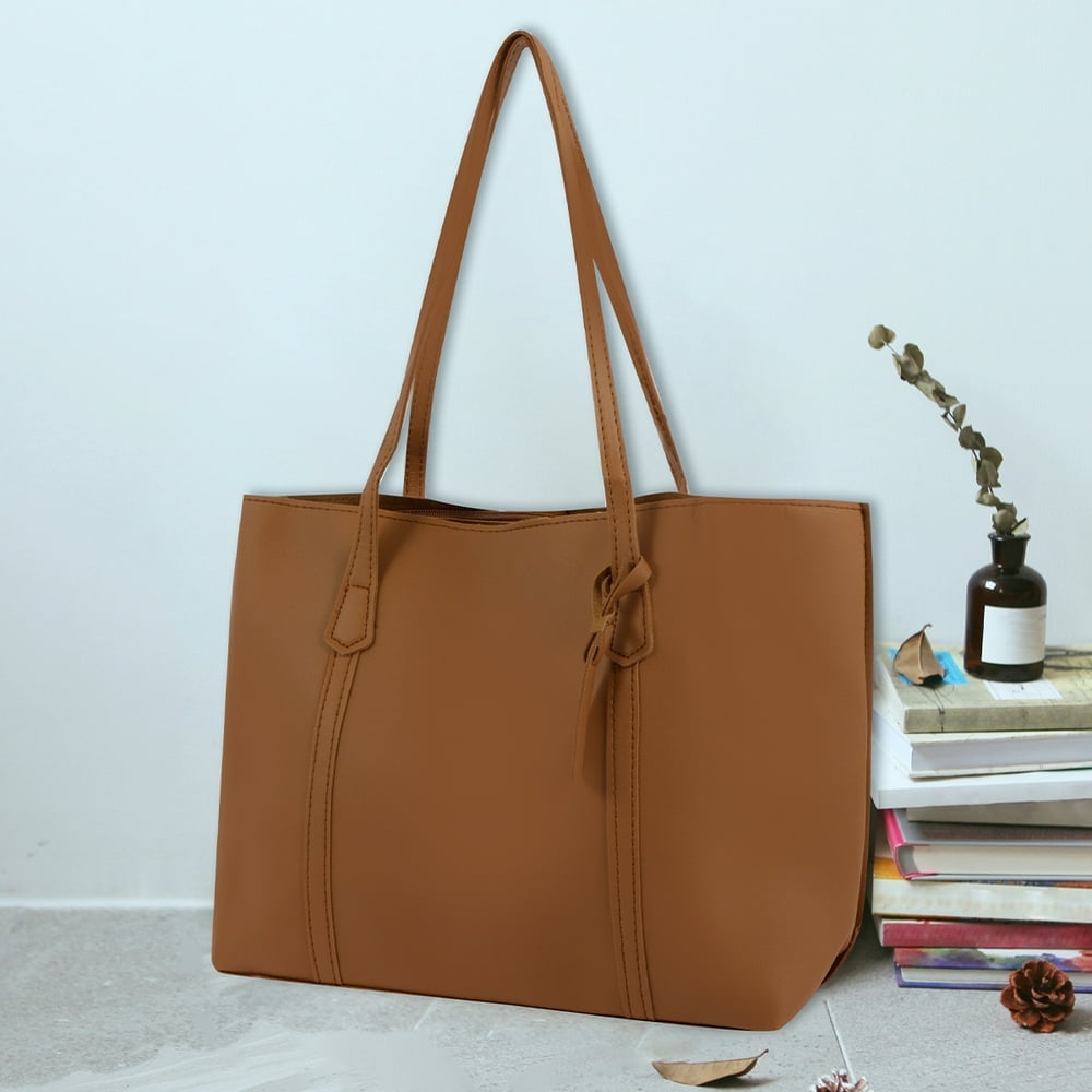 Sac à Bandoulière Femme En Cuir PU Grande Capacité - 33x12,7x22,9 Cm, Sangle Réglable, Léger Et Polyvalent - 4