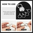 thumbnail image 5 of Lsupdaol 2 Pcs Detachable Key Spider Key Chain Accessory with 4 Split Rings Buckle Waist Hanging Name Round Keychain Metal Keychain Ring Holder for Unisex Women Men, 5 of 6