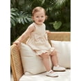 thumbnail image 5 of BemeyourBBs Toddler Baby Girl Summer Outfits Cute Daisy Dot Print Two Bowknot Sleeveless Tank Tops Ruffle Elastic Waist Shorts Set 2Pcs Summer Clothes, 5 of 9