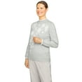 thumbnail image 3 of Alfred Dunner Womens Plus-Size  Comfy Snowflakes Lightweight Sweater, 3 of 6