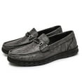 thumbnail image 3 of Men's Casual Loafers Slip On Leather Shoes Comfortable Lightweight Driving Shoes Male Moccasins Classic Penny Loafer Flats Boat Shoes Outdoor Walking Shoes, 3 of 14