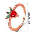 thumbnail image 2 of Ladies Fashion Creative Cute Fruit Ring Index Finger Ring Pendant Ring, 2 of 8