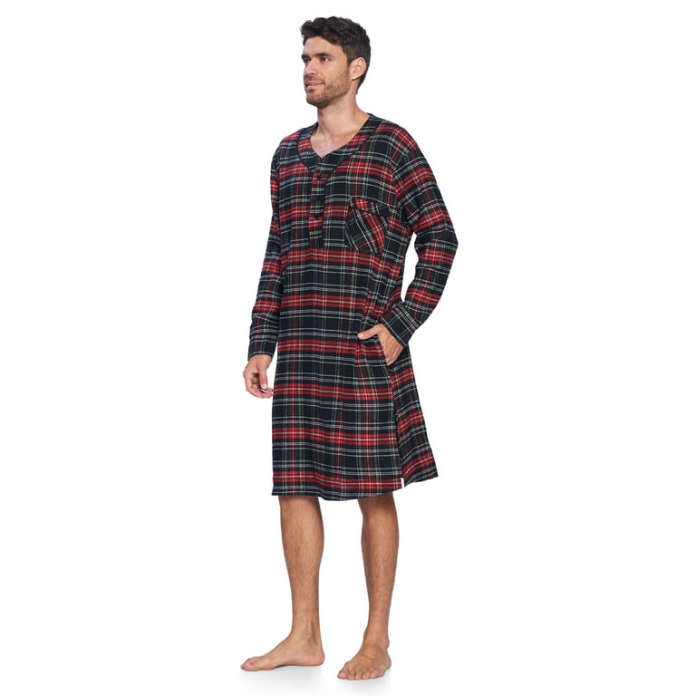 Mens flannel sleep shirt 2025