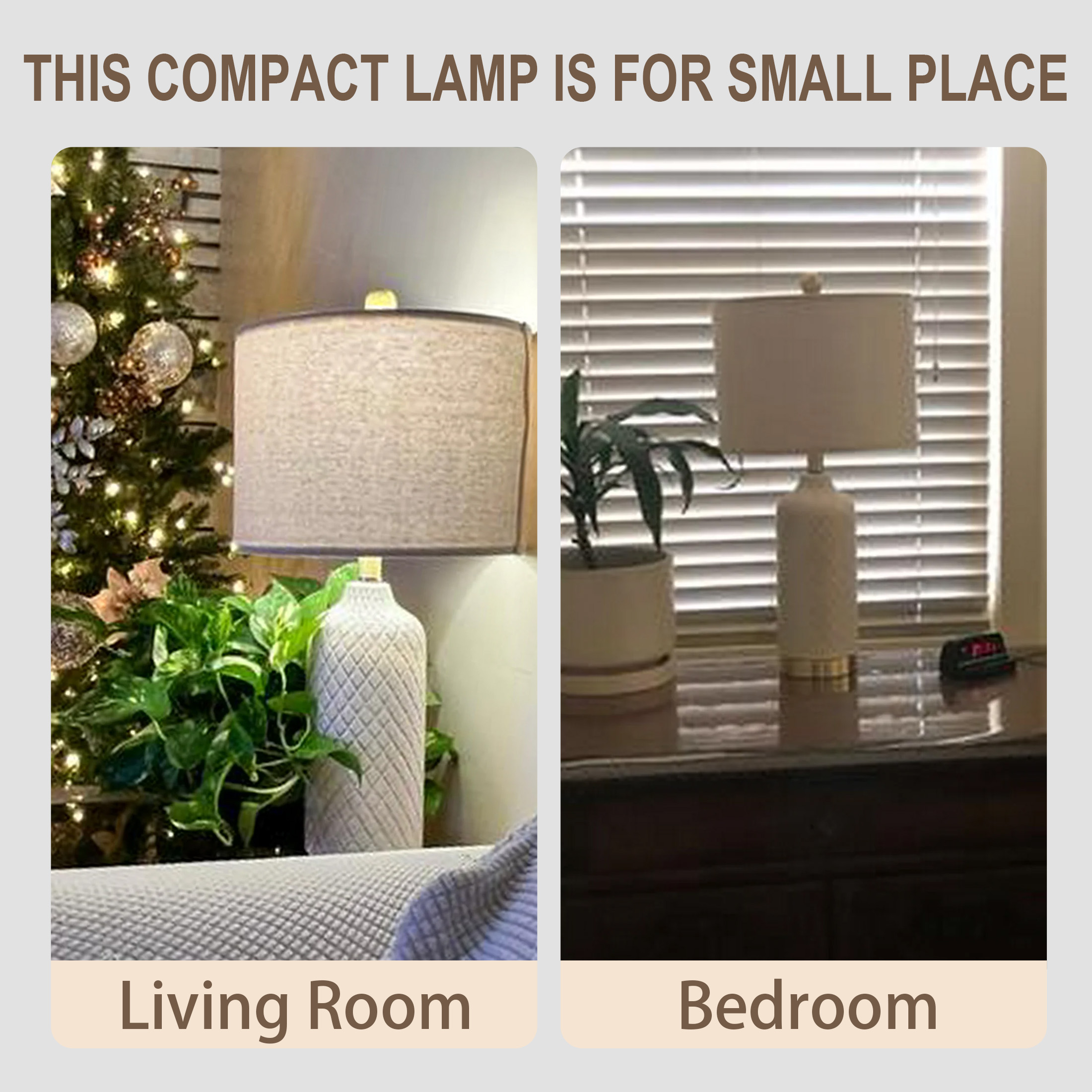 Oneach 24.25-Inch Modern Table Lamp Set of 2, White Ceramic photo 8