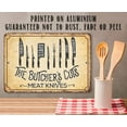 thumbnail image 5 of Metal Sign - The Butcher's Cut KNIVES - Durable Metal Sign - Use Indoor/Outdoor - Makes Great Meat Shop and Kitchen Decor Under $25 (12" x 18"), 5 of 5