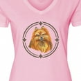 thumbnail image 4 of Inktastic Pomeranian Dog Art Women's V-Neck T-Shirt, 4 of 5