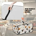 thumbnail image 5 of Renewold Countertop Appliance Cover for Toaster Oven with Accessory Pockets, Dust-Proof Stain-Resistant Home Kitchen Decor Fits Machine Up to 18.5 x 14.5 x 9 Inches, Rooster Chicken Floral, 5 of 7