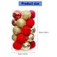 thumbnail image 3 of 25Pieces Delicate Christmas Sphere Ornament Set Hand Painted Festival Gold Baubles Decorations for Holiday Tree, 3 of 9