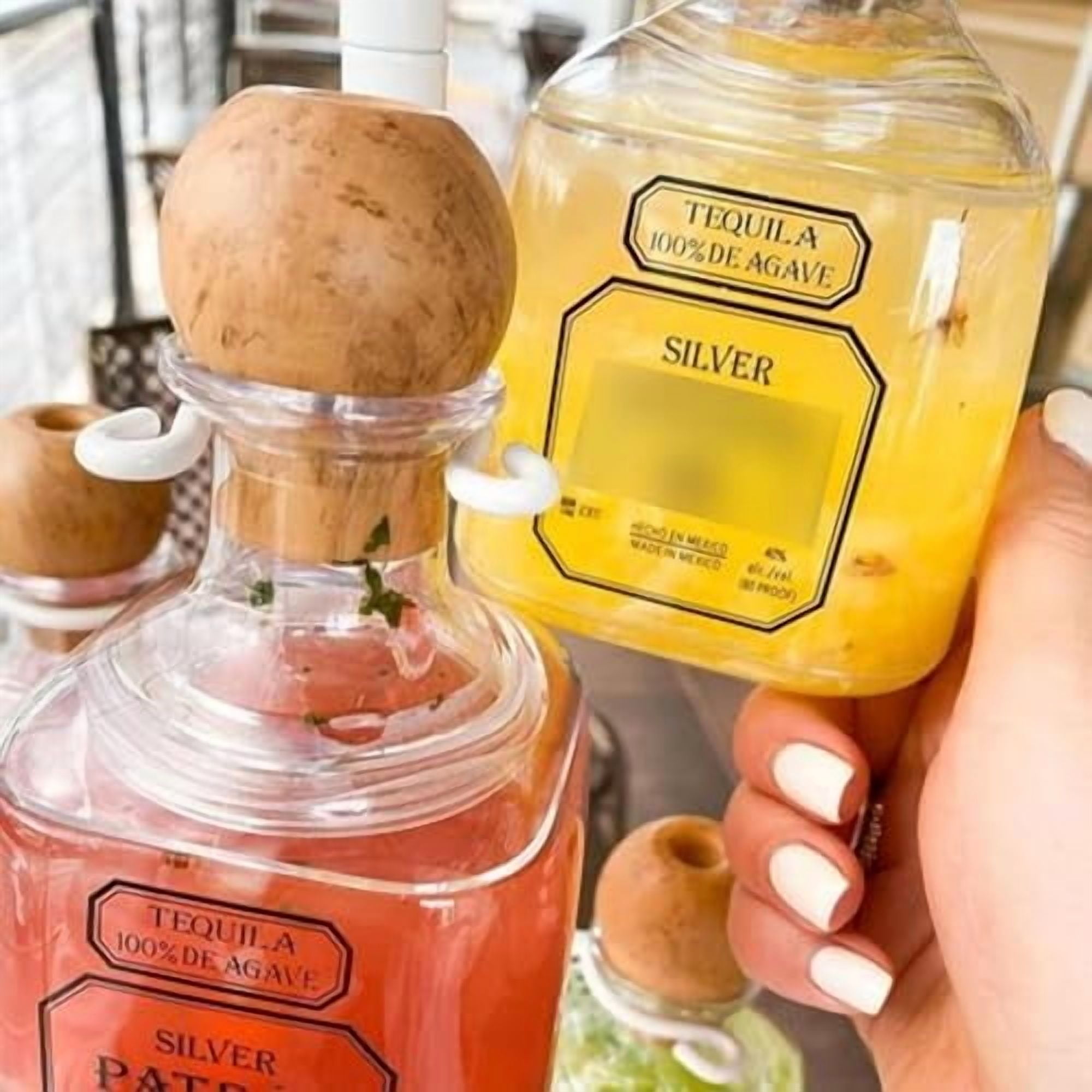 Reusable Cups with Straw,Clear Mini Drink Bottles for Champagne, Wine & Cocktails Leakproof Party Favors, Wedding & Alcohol Accessories​（8pc）