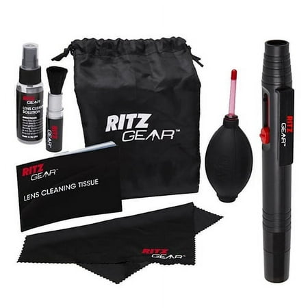 Ritz Gear Premium 8-IN-1 Cleaning Kit - Camera Camcorder SLR Lenses & Filters