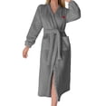 thumbnail image 1 of Ihph7 Fluffy Robe Plush Robes for Women Long Robes for Women Full Length Robe Long Sleeve Robes for Women Spa Robe for Women Long Sleeve Robes for Women Fuzzy Robe Gray L, 1 of 1