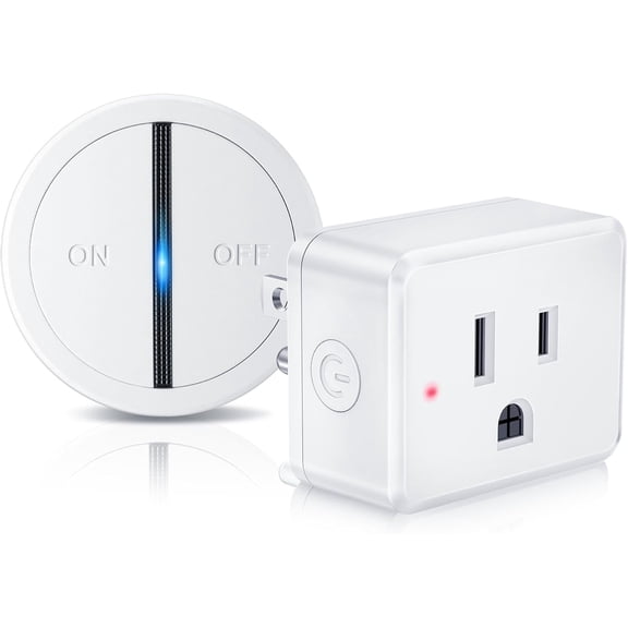 Garbage Disposal Switch, Wireless Garbage Disposal Switch, Garbage Disposal Button with 15A/1500W/4000V Anti-Surge for 500ft RF Range Magnetic Base Smart Plugs