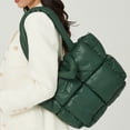 thumbnail image 3 of Women Handbag Cotton Padded Large Capacity Solid Color Funny Smooth Zipper Tote Bag Shoulder Bag for Daily Life, 3 of 10