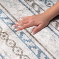 thumbnail image 3 of Addison Rugs Dream Shag Premium Machine Washable Transitional Tribal, Diamond Gray Runner Rug, 2'3" x 7'6", 3 of 8