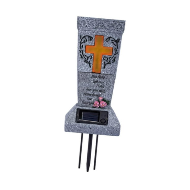 Jarrón solar para cementerio Strade Fareast Limited con luces LED 13 cm x 23 cm Estilo A