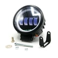 thumbnail image 1 of Faro Para Moto Rasen Auxiliar Led Con Lupa Redondo Con 4 Led Ojo De Angel Con Luz Blanca Fija Y Estrobo  rojo, 1 of 6