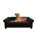 thumbnail image 4 of Ollie & Hutch Felix Pet Sofa, Large Size Pet Bed, Black Velvet, 4 of 17