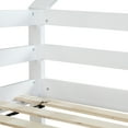 thumbnail image 5 of Miniyam Wood Twin over Twin Bunk Bed, House-Shaped Design for Kids and Teens, White, 5 of 8