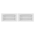 thumbnail image 1 of Uxcell 8 x 4 Inch Stainless Steel Vent Cover, Screen Air Grille HVAC Louvered Grill, Silver Tone 2 Pack, 1 of 6