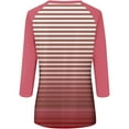 thumbnail image 5 of iHengLiXing Spring Tops for Womens Dressy Casual Women's 3/4 Sleeved Solid Color Gradient Striped Printed Short Sleeved Round Neck Top Pink S, 5 of 5