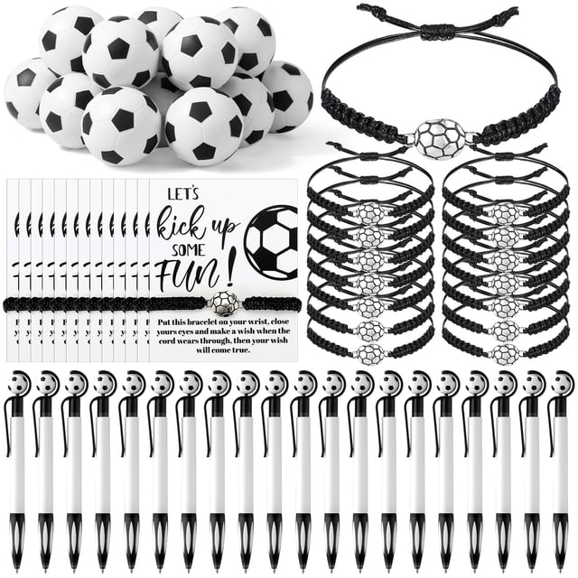 Set de regalos para equipos de fútbol Equsion, 80 unidades, pulseras y bolígrafos