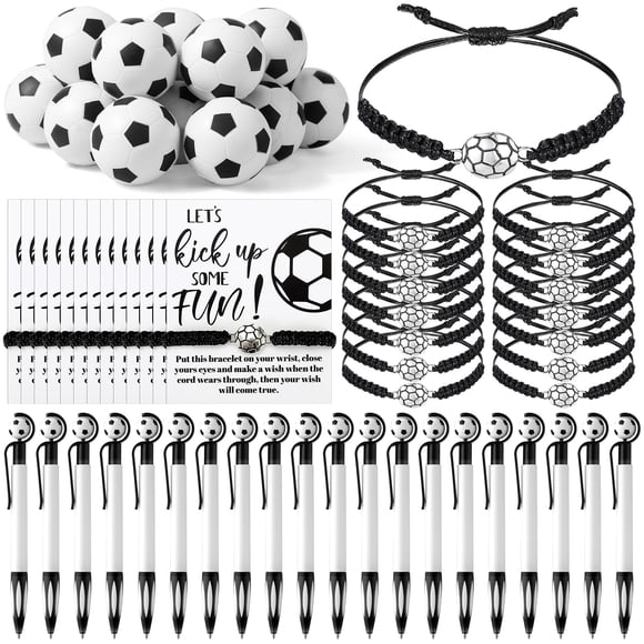 Set de regalos para equipos de fútbol Equsion, 80 unidades, pulseras y bolígrafos