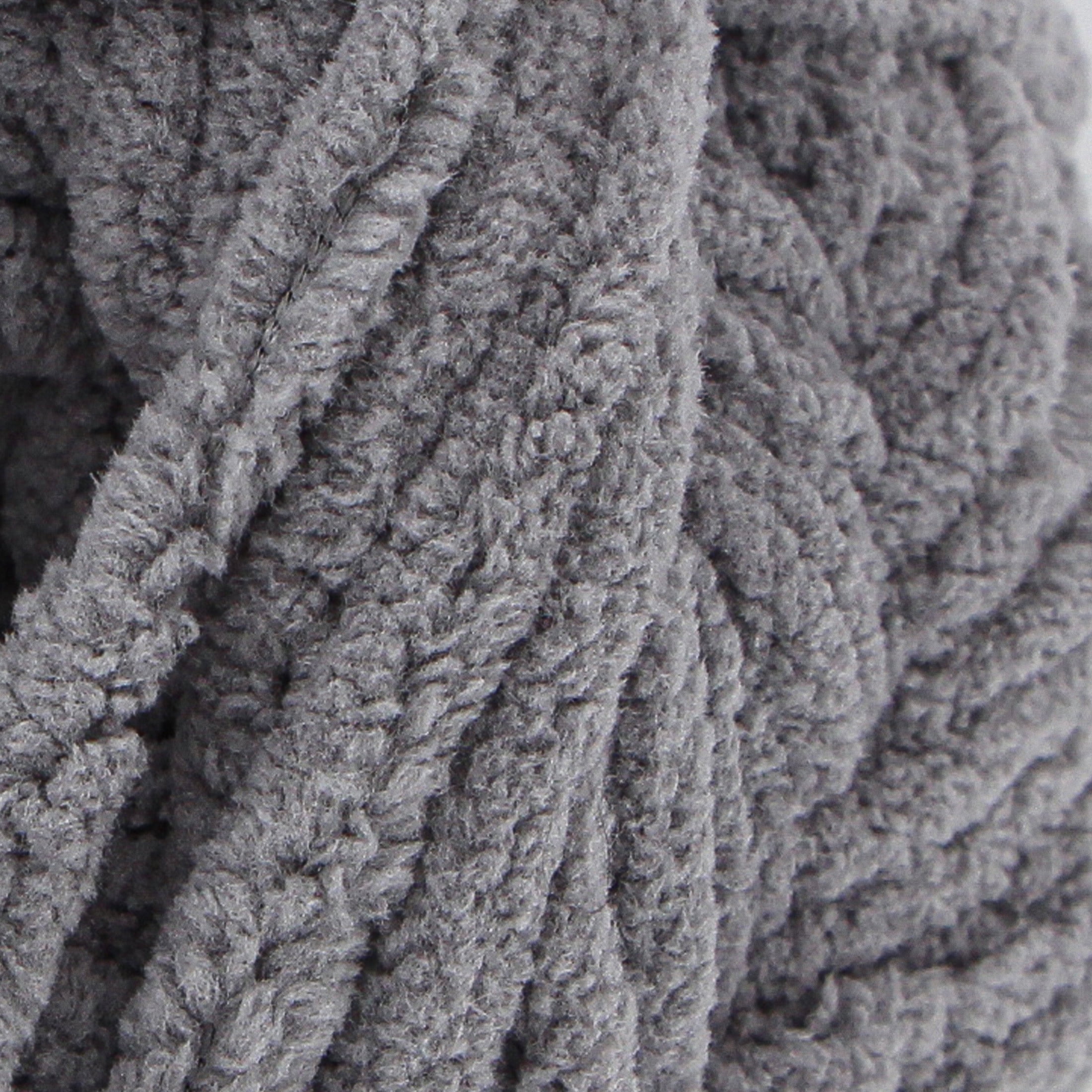 MAINSTAYS Cozy Chenille Supreme, 201m (220 yds), 300g (10.5 oz), 100% Polyester, Dark Grey