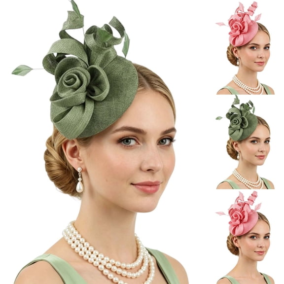MuXiKeJi Clothes Headband with Feather, Women's Tea Party Hat for , Wedding, Fancy Dress Party