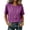 #0116-Hot Pink, variant on Women's Short Sleeve Tops Round Neck Button Casual Basic T-Shirts for Daily Errs Casual Wear