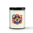 thumbnail image 3 of Patriotic Corgi Celebrates 4th of July Soy Wax Candle Welsh Corgi Dog Lover Gifts Idea 16oz White Vanilla Candle - 02009, 3 of 5