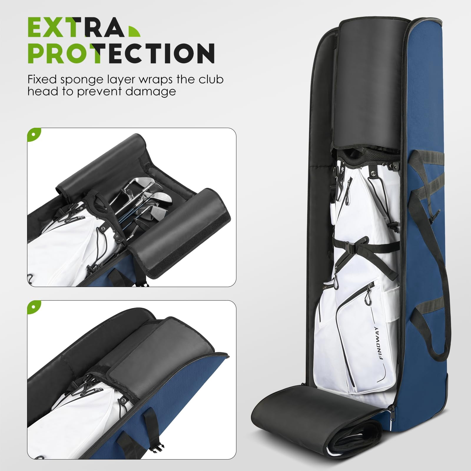 Golf Travel Bag For Airlines 900d Heavy Duty Oxford Case With Wheels  Cover Club Protector Liner Men Women
