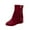 Z2-Red, variant on Shadoumai Women Tassel Western Booties Block Heel Suede Cowboy Ankle Boots Fringe Pointed Closed Toe V-Cut Stacked Heel On Short Boots Cowgirl Embroidered Retro