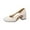 White, variant on Chunky Heels Womens Summer Candy Color Light Peep-Toe Low Top Shoe Cover Feet Thick Heels 6(37)