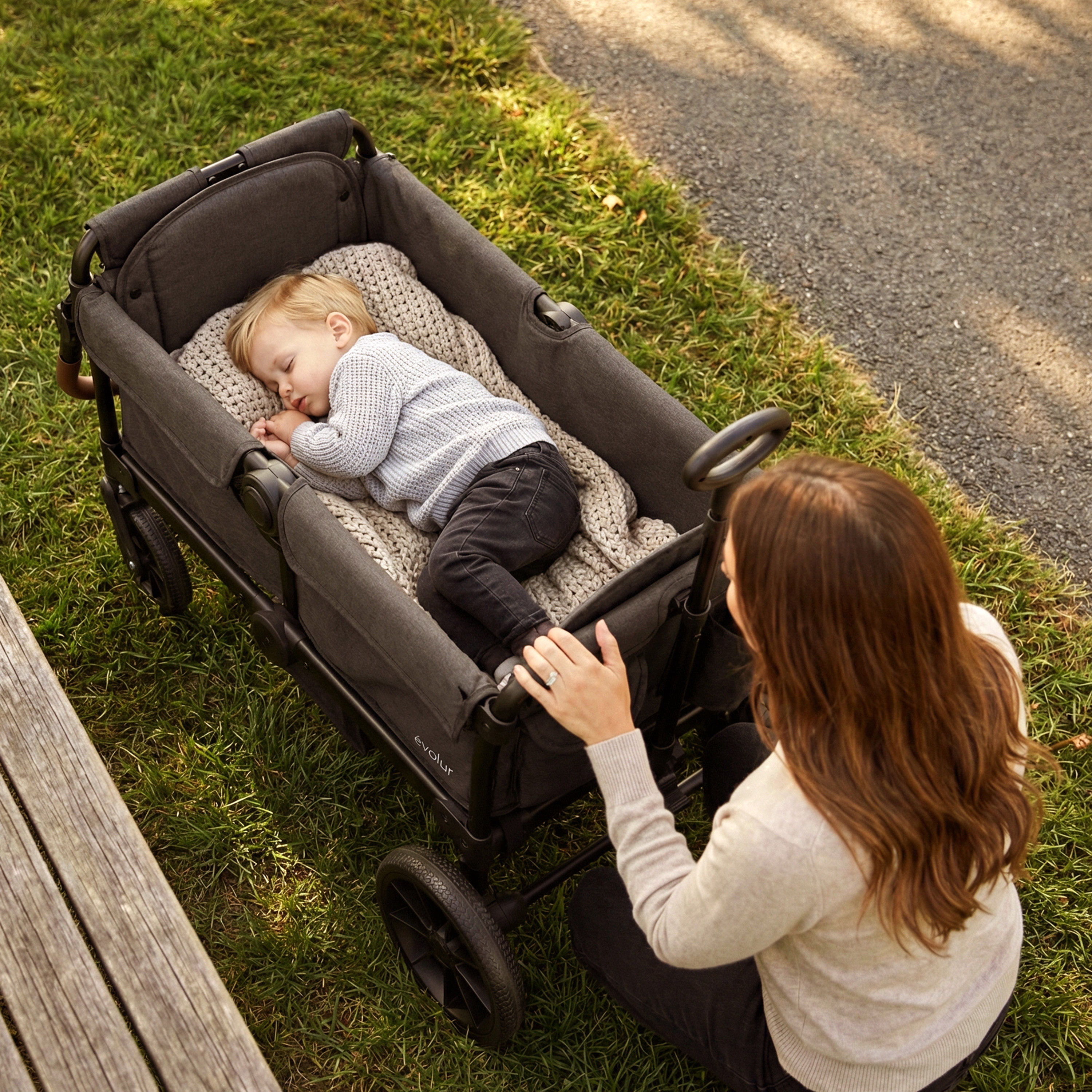 Evolur TrailBlazer Wagon Stroller, Black