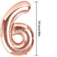 thumbnail image 2 of 40 Inch Rose Gold Number Balloon Ornament, Inflating Helium Foil Number 0-9 Balloons Decoration For Birthday Anniversary Wedding Holiday Party Supplies, 2 of 4